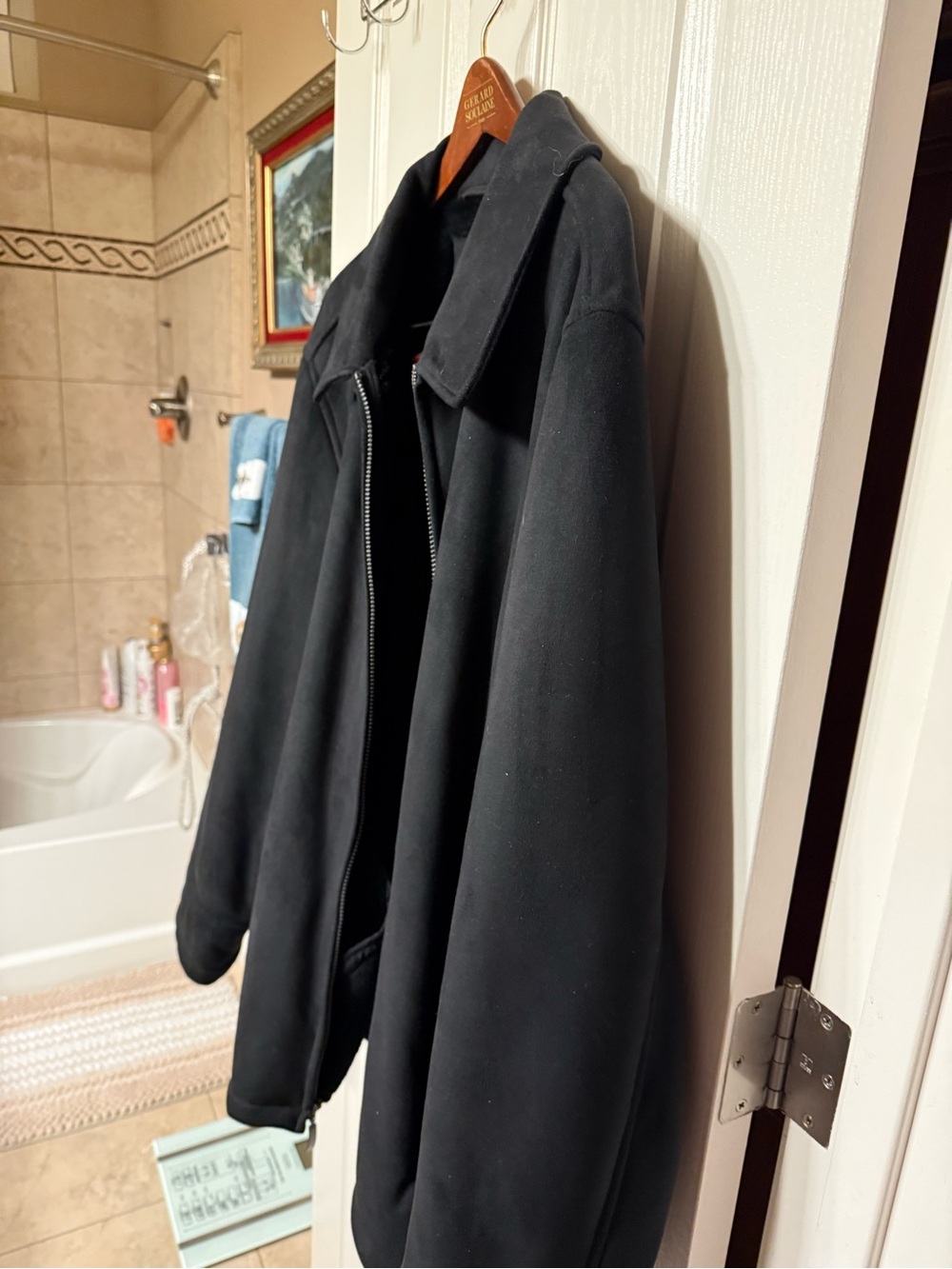 Perry Ellis Black Zip-Front Bomber Jacket